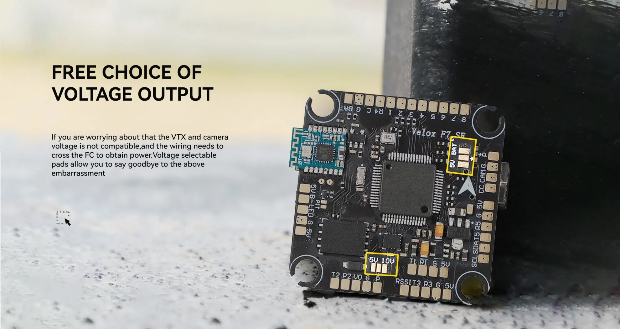 voltage selectable pads pc