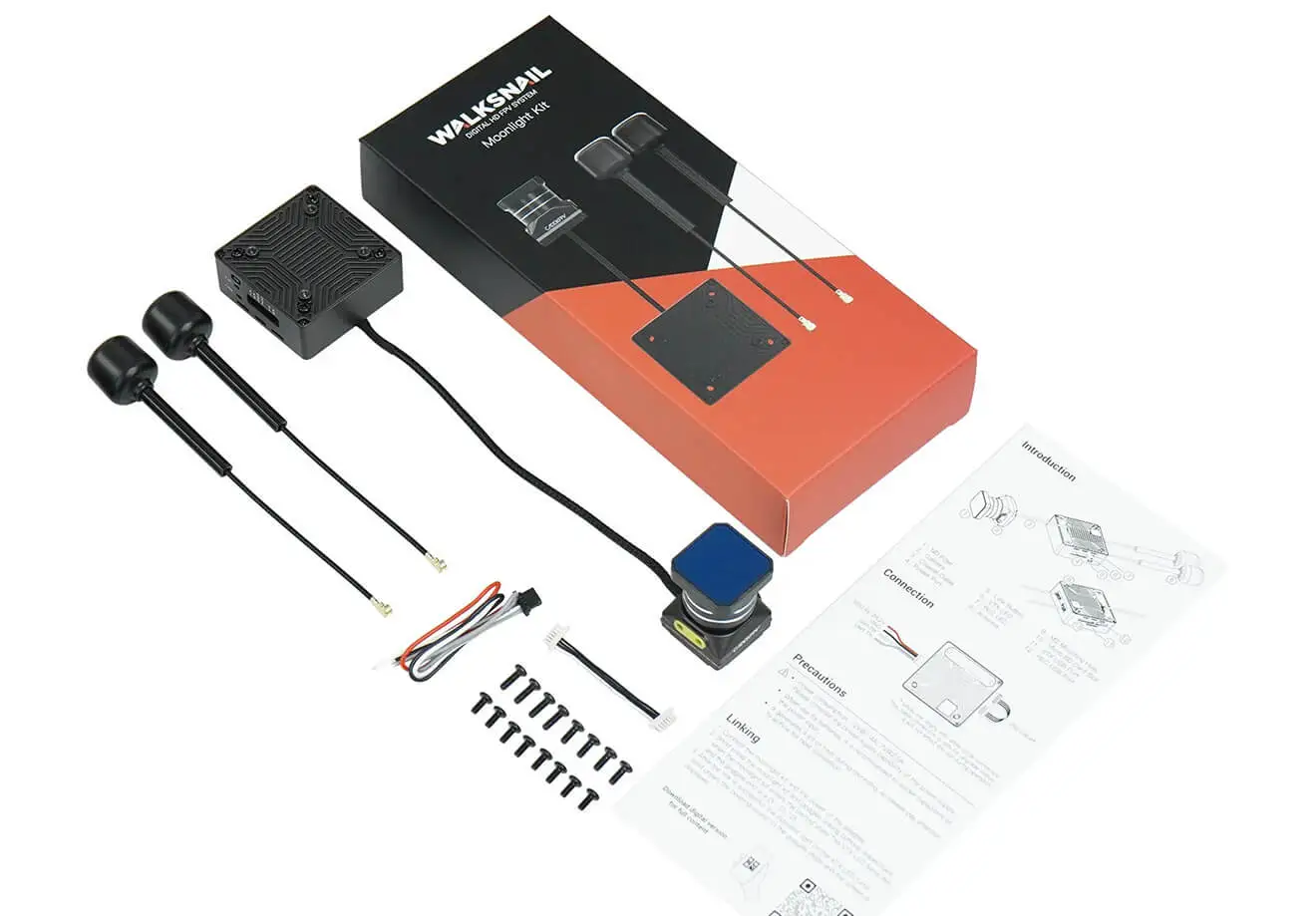 walksnail moonlight kit 4K fpv system nd8 packing list